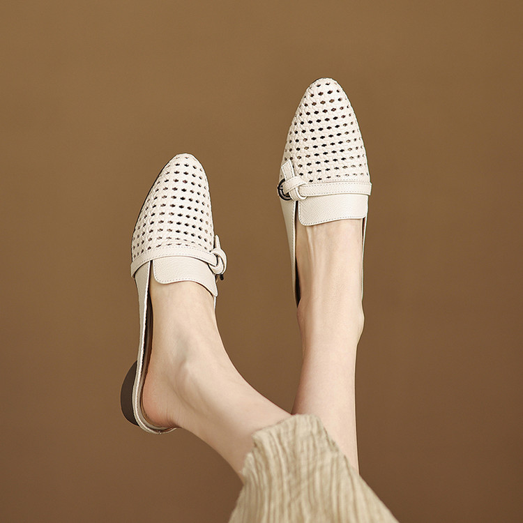 Women's Closed-Toe Chunky Heel Slippers - Summer 2026
