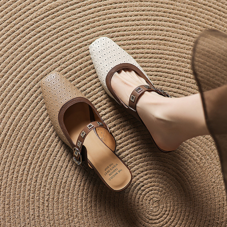 Women's Closed Toe Chunky Heel Slippers Summer 2026 - Style i.html - Image 5