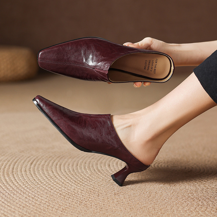 Women's Closed-Toe Chunky Heel Slippers Summer 2026